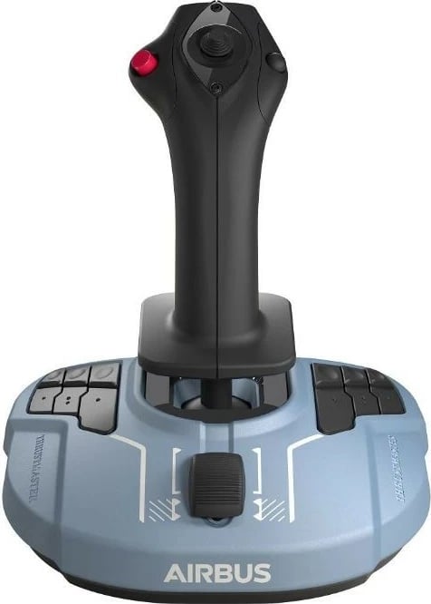 Joystick fluturimi, Thrustmaster TCA Sidestick Airbus Edition 2960844, USB me kabllo, 17 butona, hat 8-drejtimësh, levë throttle me reverse, Black/Blue