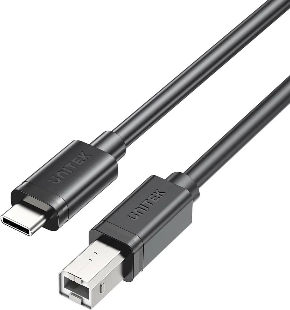 Kabëll Unitek USB-C në USB-B 2.0, 1m, i zi