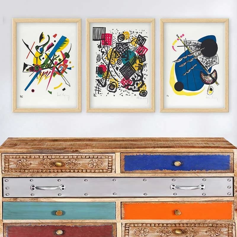 Pikturë dekorative me kornizë (3 copë), Wallity, 3NTC_UN2968530 _5575