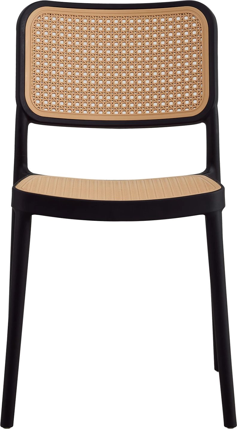 Karrige polipropileni MEKO FH5934.02, e zezë dhe bezhë, 41x49x102H cm