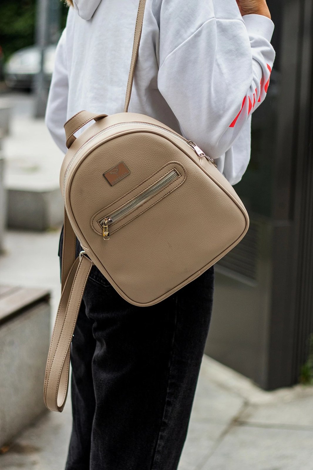 Çantë shpine Zoozie Bags Oslo, bezhë