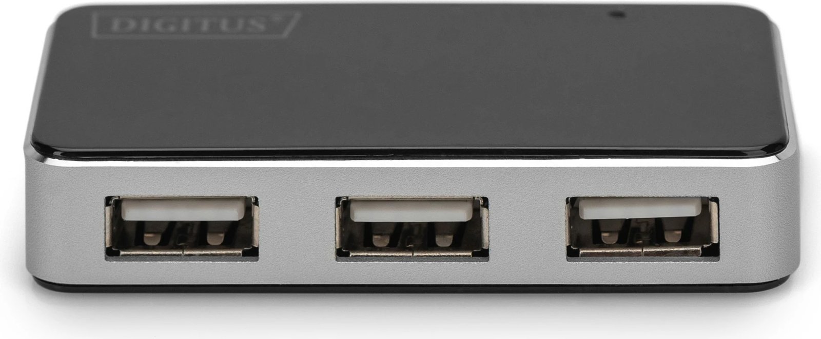 Hub USB Digitus, 4 Porta, USB 2.0, 480 Mbit/s, Ngjyrë e zezë, Argjend