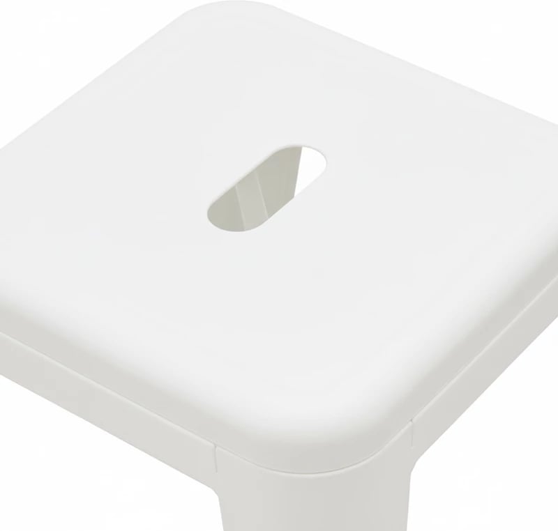 Karrige për bar Utopia, metalike, ngjyrë e bardhë matte, 30x30x45cm