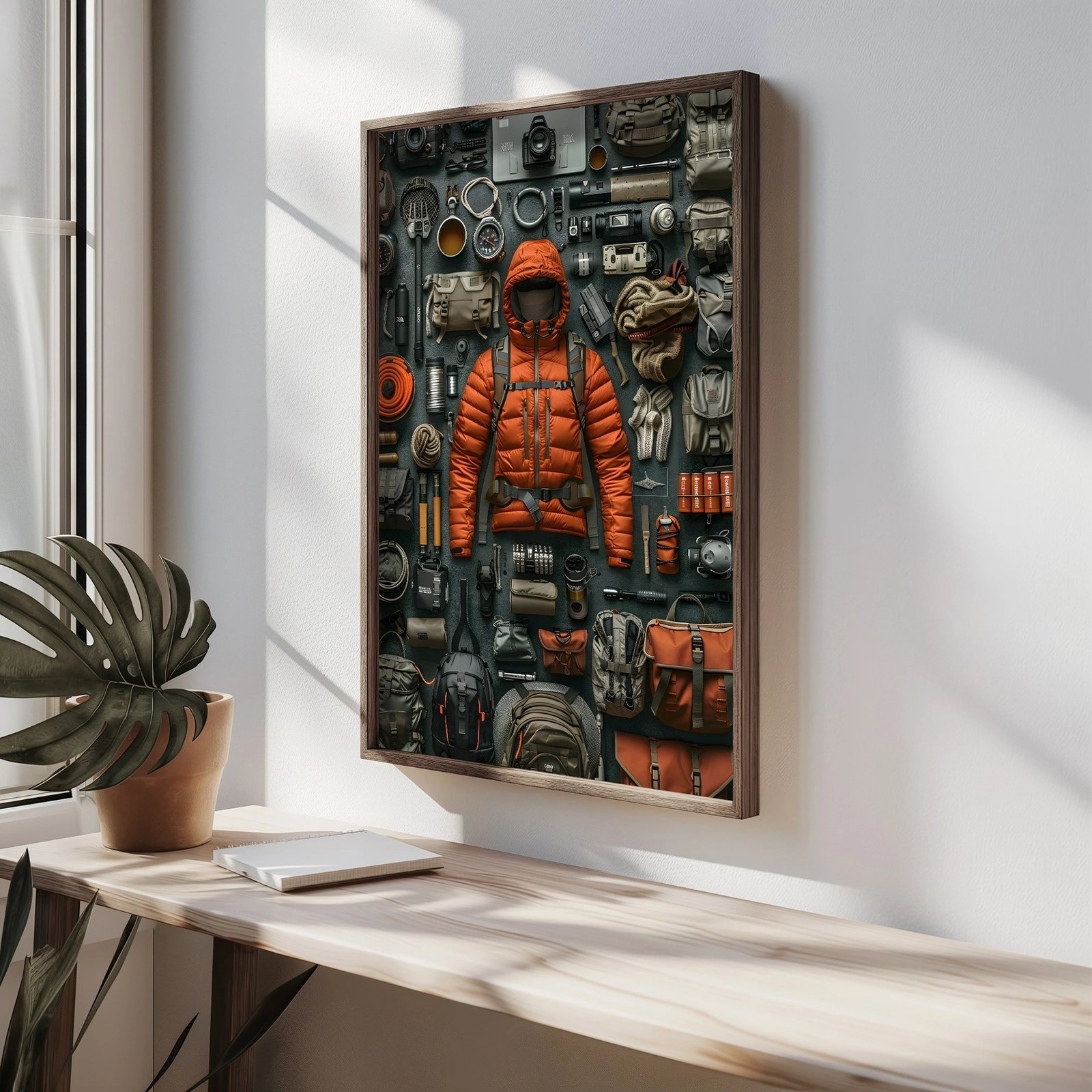 Pikturë dekorative me kornizë MDF, shumëngjyrëshe, Wallity, HUM051, 50x70x3.5cm