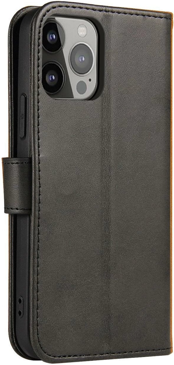 Mbështjellës Hurtel Magnet Case me kapak dhe portofol për Samsung Galaxy S23 FE, i zi