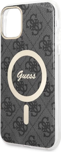 Mbështjellës Guess GUHMN61H4STK për iPhone 11 6.1", 4G MagSafe, i zi Mbështjellës Guess GUHMN61H4STK për iPhone 11 6.1", 4G MagSafe, i zi