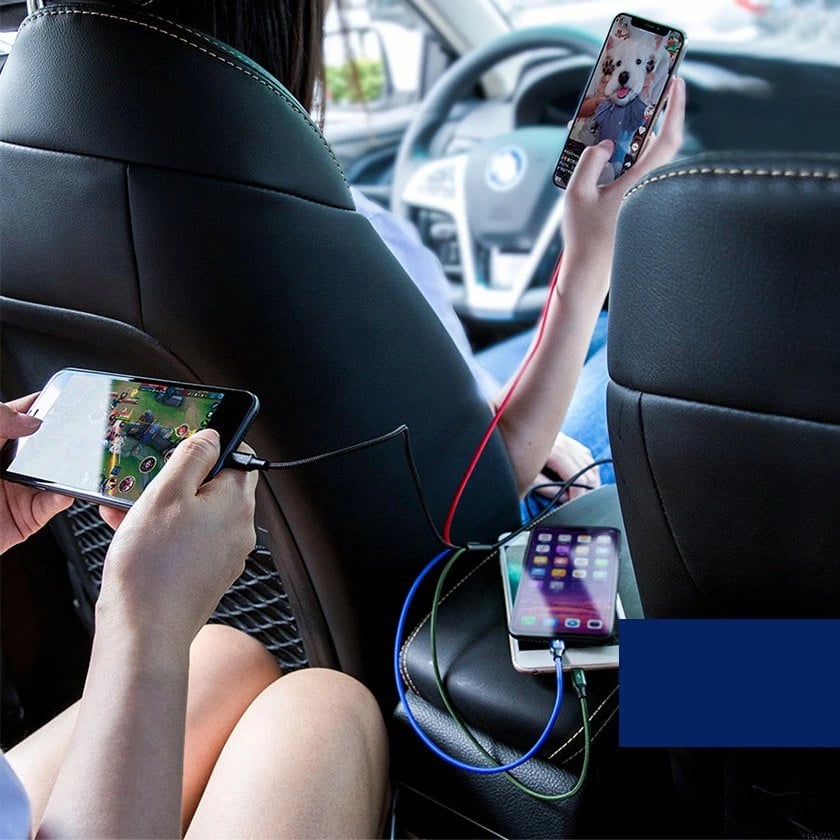 Kabllo multifunksionale Baseus CA1T4-B01, 4-në-1, 1.2m, 3.5A, e zezë