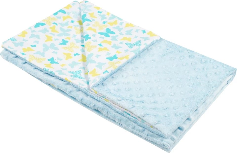 Batanije bebe, New Baby, 80x102 cm, minky + pambuk, blu