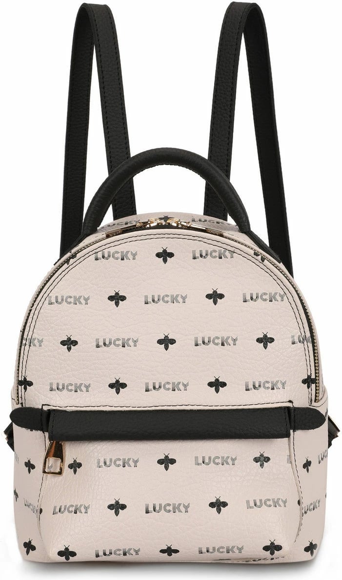 Çantë shpine Lucky Bees, krem e zezë, 338