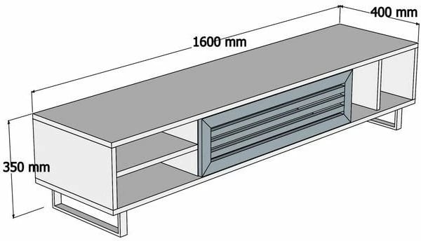Komodë TV Skye Decor, ngjyrë arrë, antracit