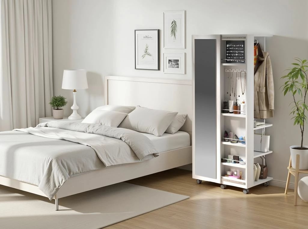 Dollap për stoli, Skye Decor, ngjyrë Atlantic Pine dhe e bardhë, Mirvela