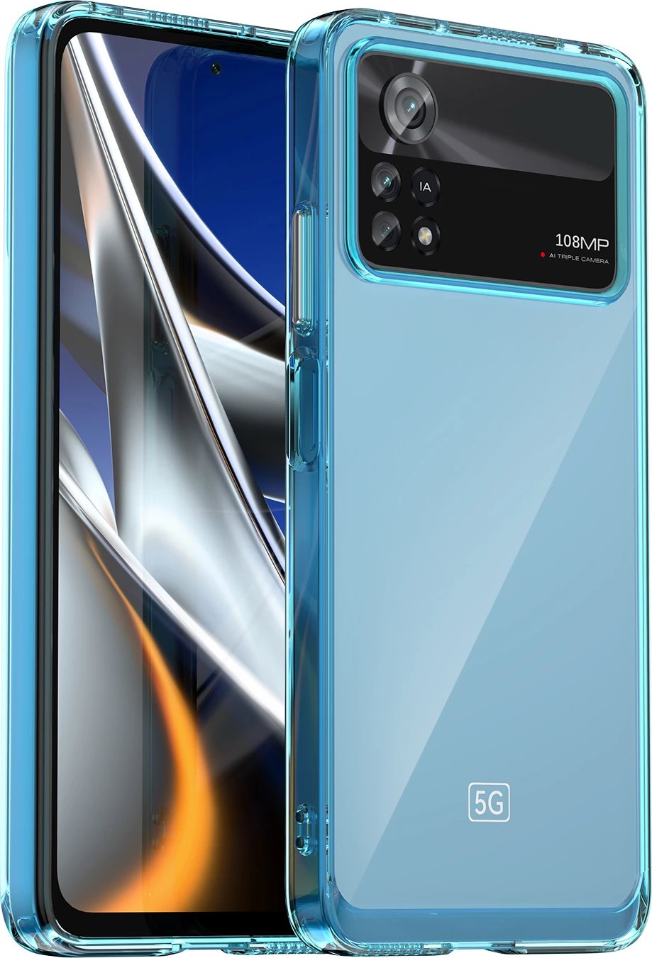 Mbështjellës Hurtel Outer Space Case për Xiaomi Poco X4 Pro 5G, Blu