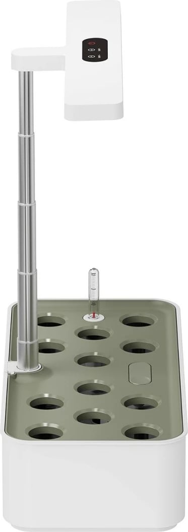 Sistem smart për kultivim të brendshëm, GreenBlue GB133, 12 vende, pompë e qetë, tregues niveli uji, e bardhë