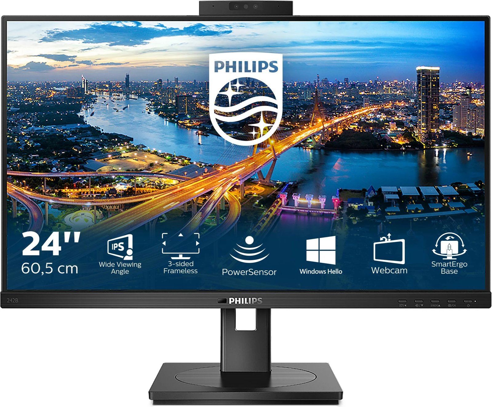 Monitor Philips B Line 242B1H/00, 23.8 inch, Full HD, LED, i zi