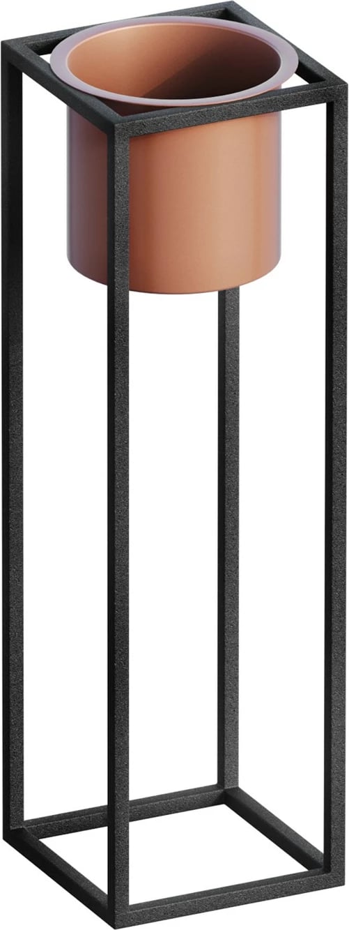 Vazo dekorative, ngjyrë e zezë dhe bakri, GED-023-B