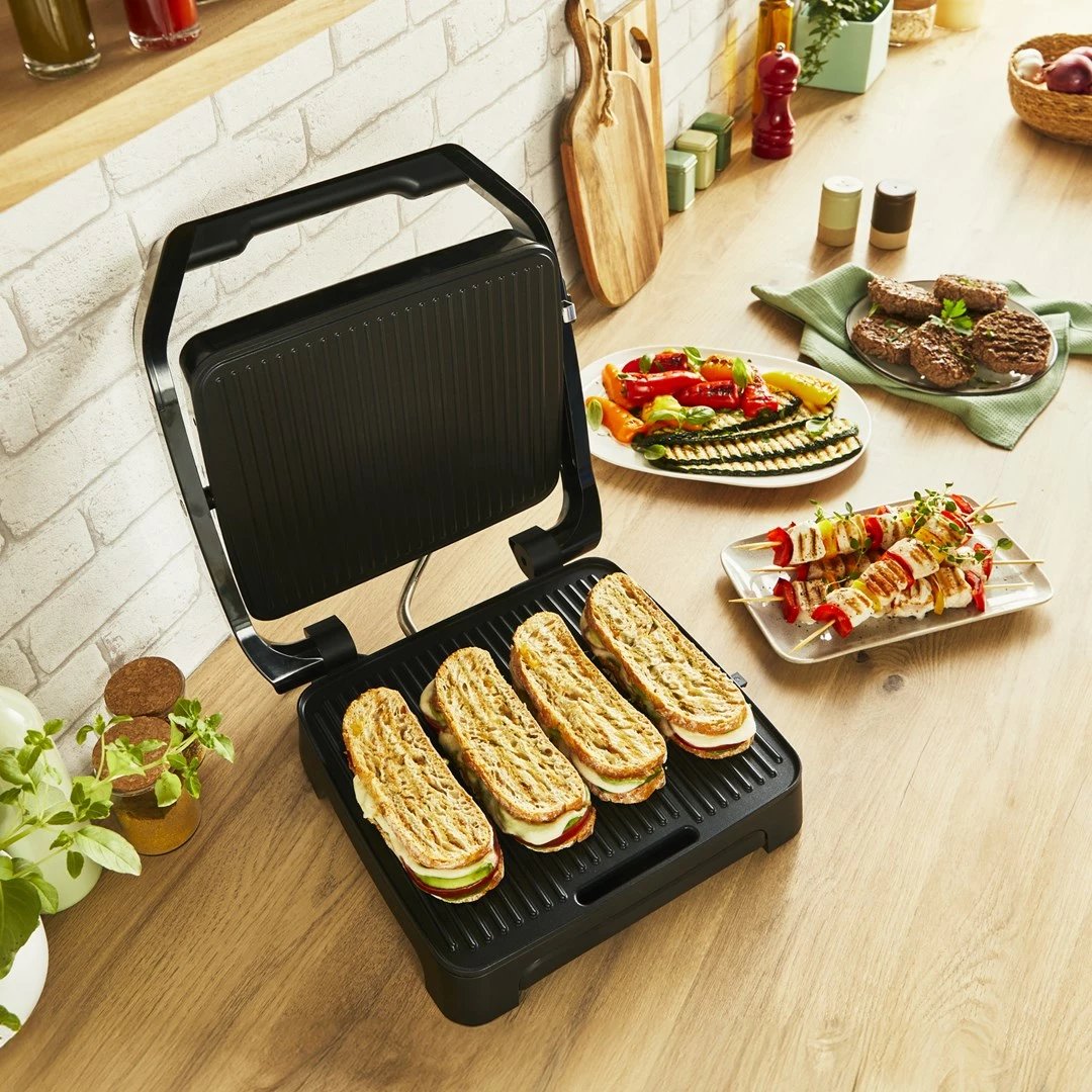 Grill elektrik Tefal Inicio Adjust GC272D10, çelik inoks