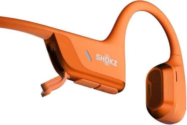 Kufje sportive pa tela, Shokz, OpenRun Pro 2 Mini S821-MN-OR, 12 orë, IP55, mikrofon me anulim zhurme, Bluetooth 10 m, USB-C, portokalli
