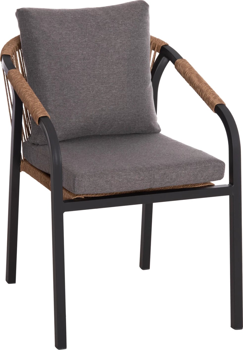 Karrige Maerly FH6051.03 alumini, anthracite, jastëk, P.E. Rattan, 57x60x84H cm