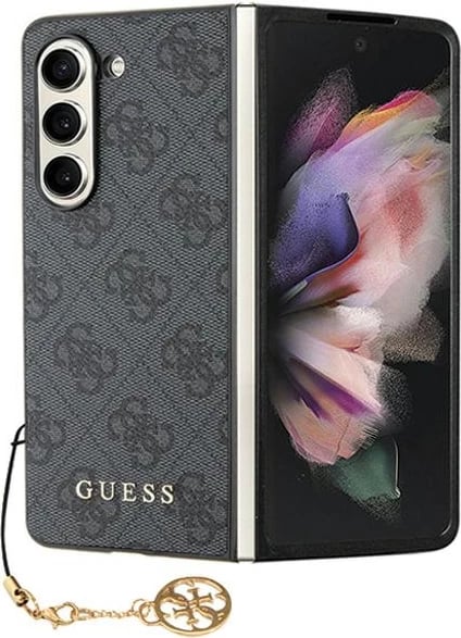 Mbështjellës Guess GUHCZFD5GF4GGR F946 për Samsung Galaxy Z Fold5, 4G Charms, Gri