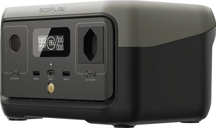 Stacion portativ energjie EcoFlow RIVER 2, 256 Wh, prizë zvicerane, i zi
