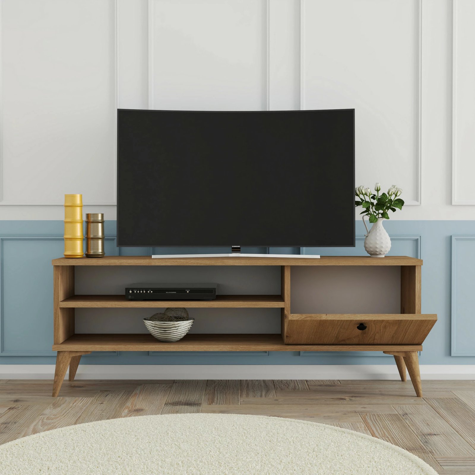 Komodë TV Hanah Home, Retro 1562, ngjyrë lisi