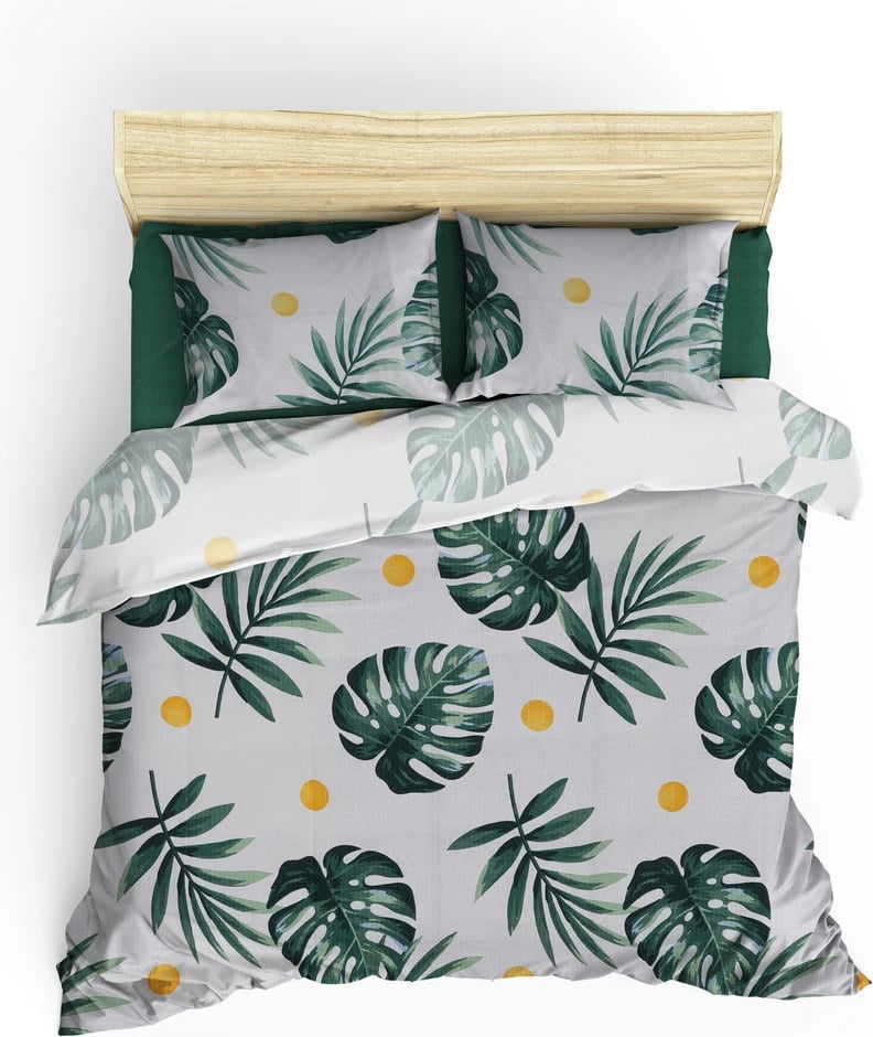 Pike dyshe Monstera, ngjyrë e bardhë, e gjelbër, e verdhë, L'essentiel, 200x235cm