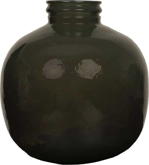 Vazo Ripe Olive, qelq i ricikluar, ngjyrë ulliri, 32x32x35cm