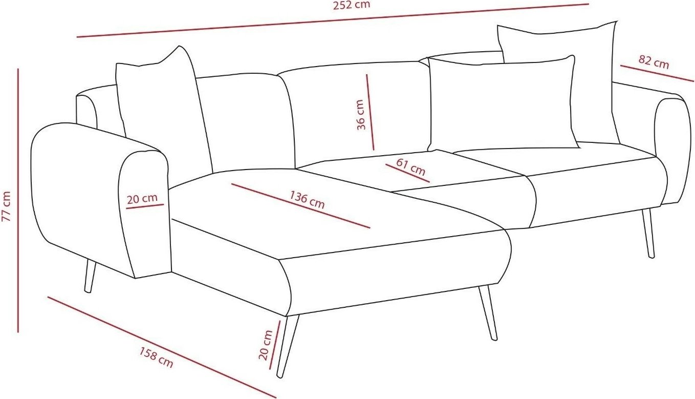 Këndare Atelier del Sofa, anash majtas, ngjyrë gri e çelët