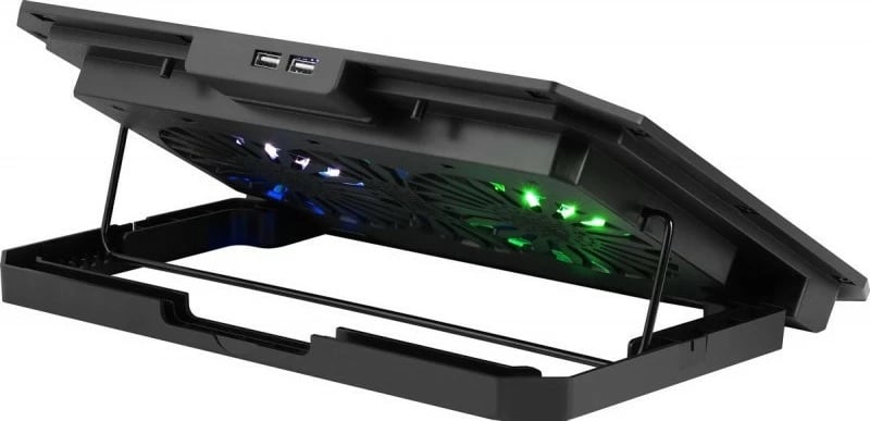 Ftohës laptopi, Defender, NS-510, 15.6", 2x ventilator 14 cm, 2x USB, RGB, i zi