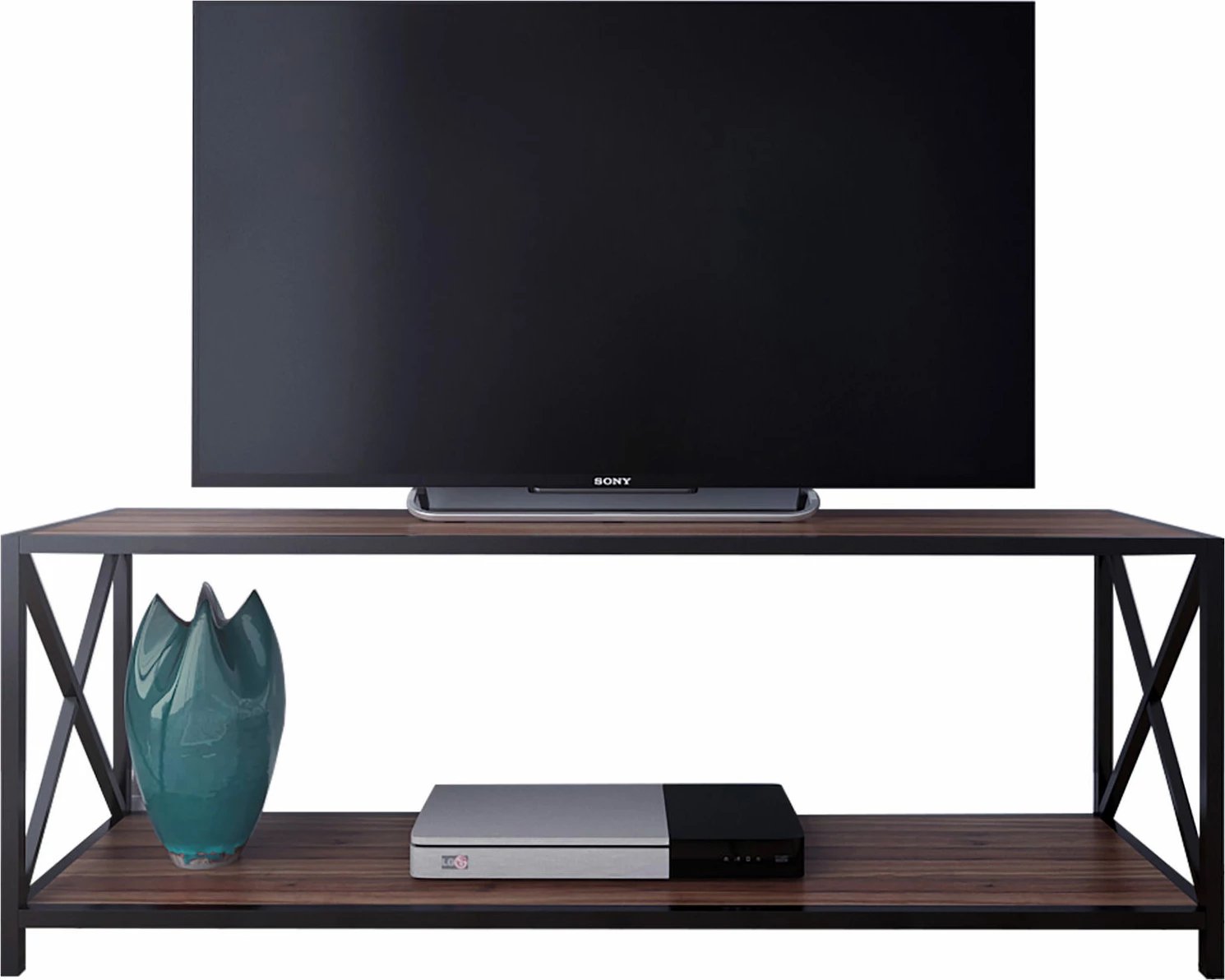 Komodë për TV Skye Decor, ngjyrë arre, e zezë