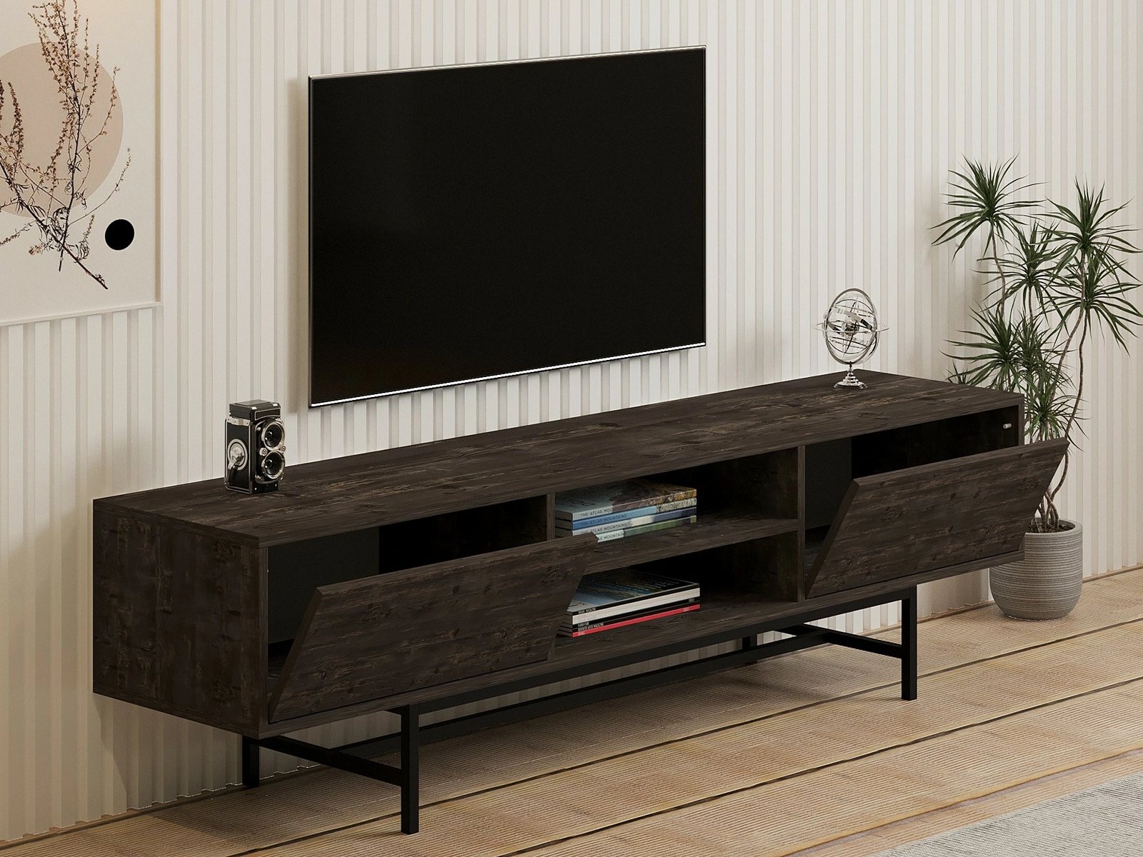 Komodë TV Hanah Home, Tauber, ngjyrë antracit