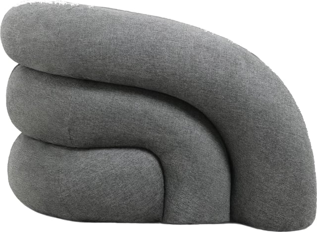 Fotel Lexy, stof gri, 99x88x62cm