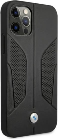 Mbështjellës BMW BMHCP12MRSCSK për iPhone 12/12 Pro, hardcase, lëkurë, e zezë