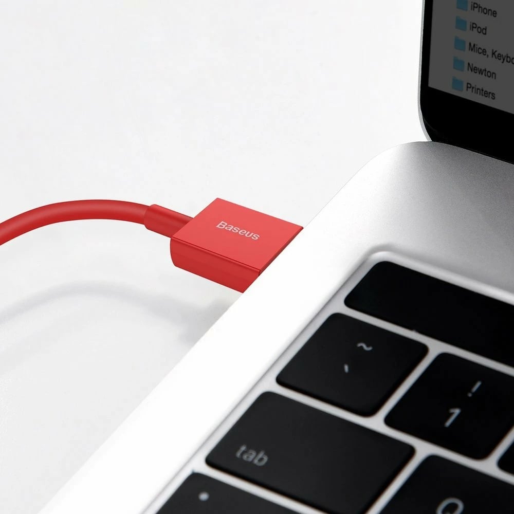 Kabllo Baseus Superior CALYS-A09, USB në Lightning, 1m, 2.4A, Kuqe
