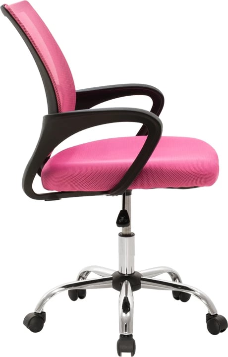 Karrige zyre Berto II, ngjyrë rozë-e zezë, 60x48x85-95cm