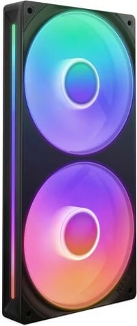 Ventilatorë kompjuteri NZXT F240 RGB Core PWM, 240mm, 2x12cm, i zi