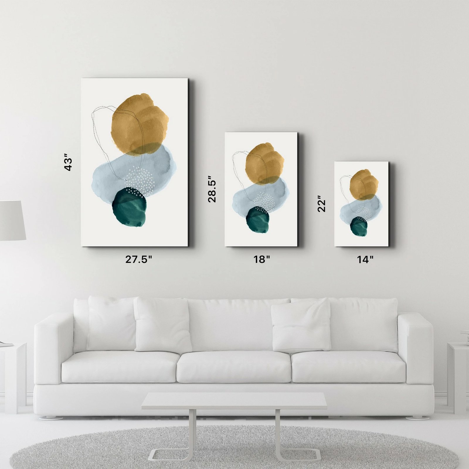 Pikturë dekorative prej xhami të temperuar, shumëngjyrëshe, CAM-2061, 46x72cm