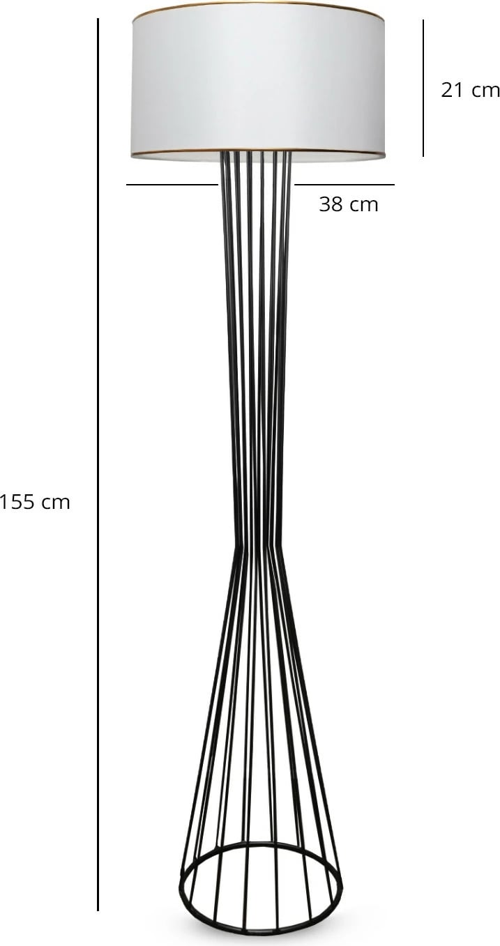 Llambë dyshemeje Opviq, AYD-3060, e bardhë, 155 cm