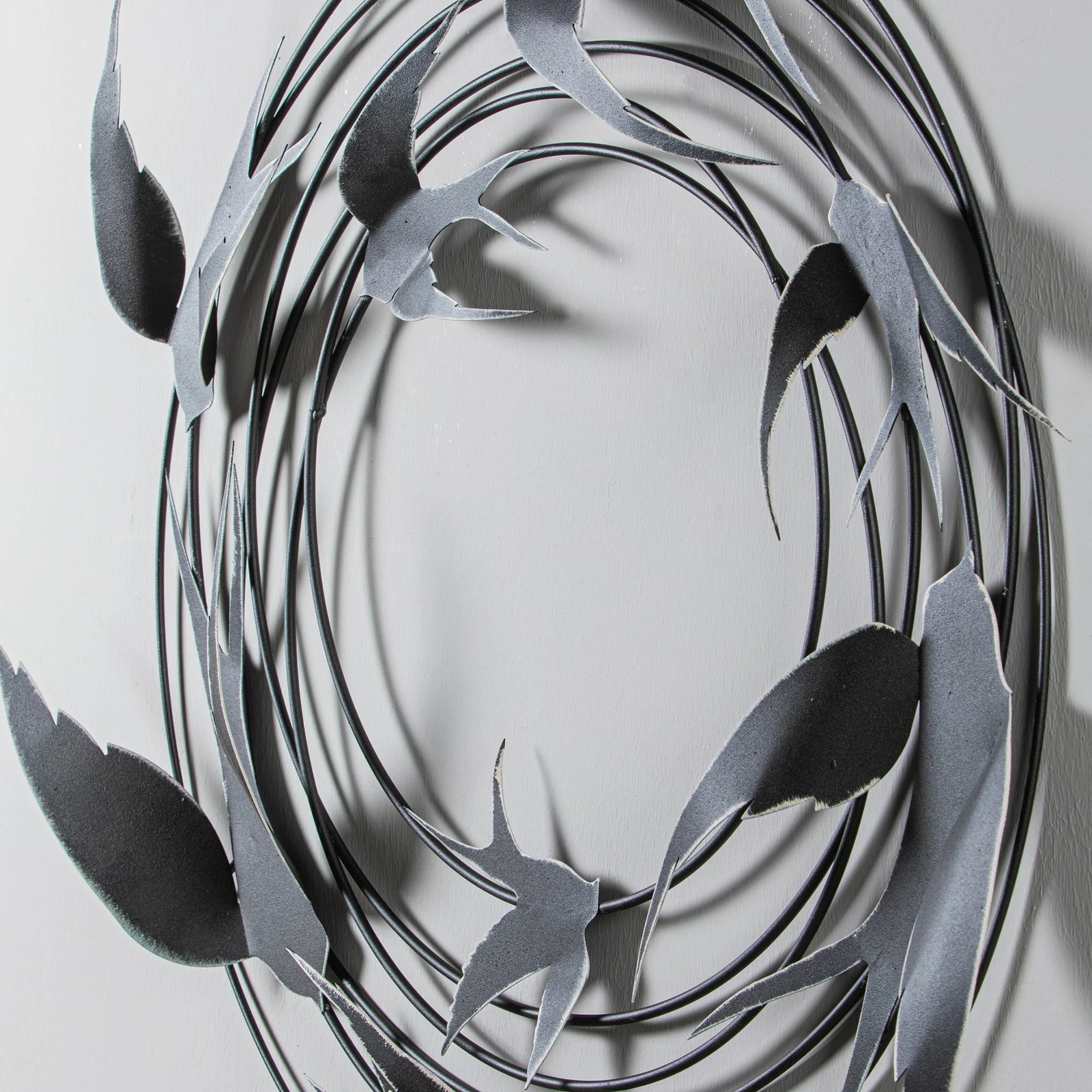 Aksesor dekorativ metalik për mur, Wallity, Migration - 2, shumëngjyrësh, set prej 6 copësh