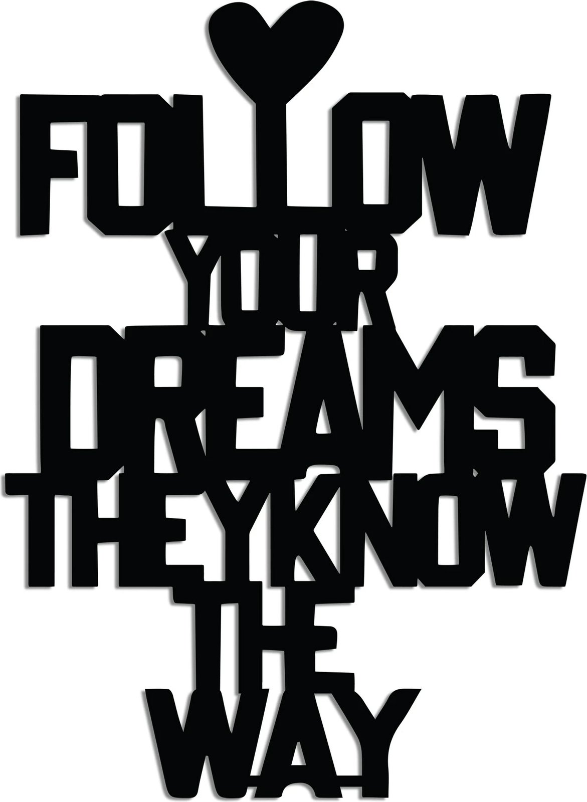 Aksesor dekorativ metalik për mur, Wallity, Dreams Way, ngjyrë e zezë, 40x54cm