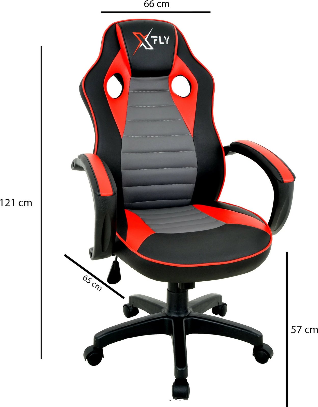 Karrige gaming Skye Decor, XFly, e kuqe