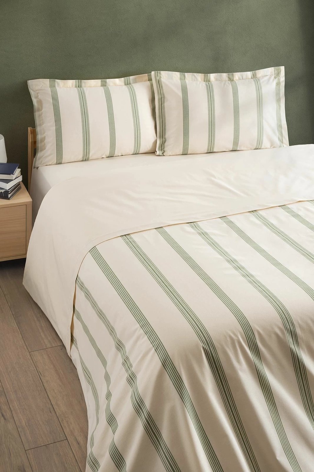 Set mbulesë për jorgan dopio, L'Essentiel Linge de Maison, Asos, ngjyrë e gjelbër