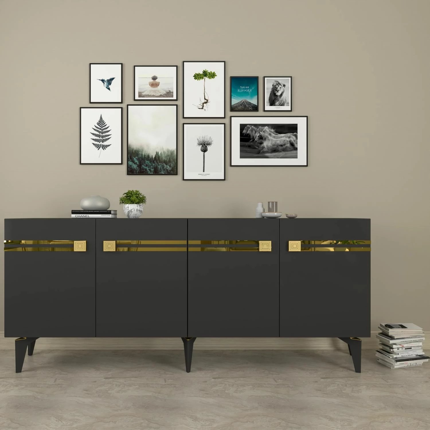 Konsolë Skye Decor, anthracite, ari, KB150