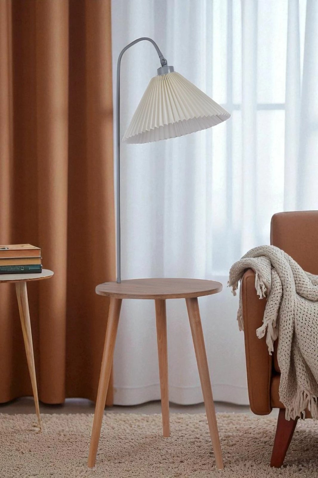 Llambë dyshemeje Opviq, me tavolinë ahu, 8957-3, krem/gri