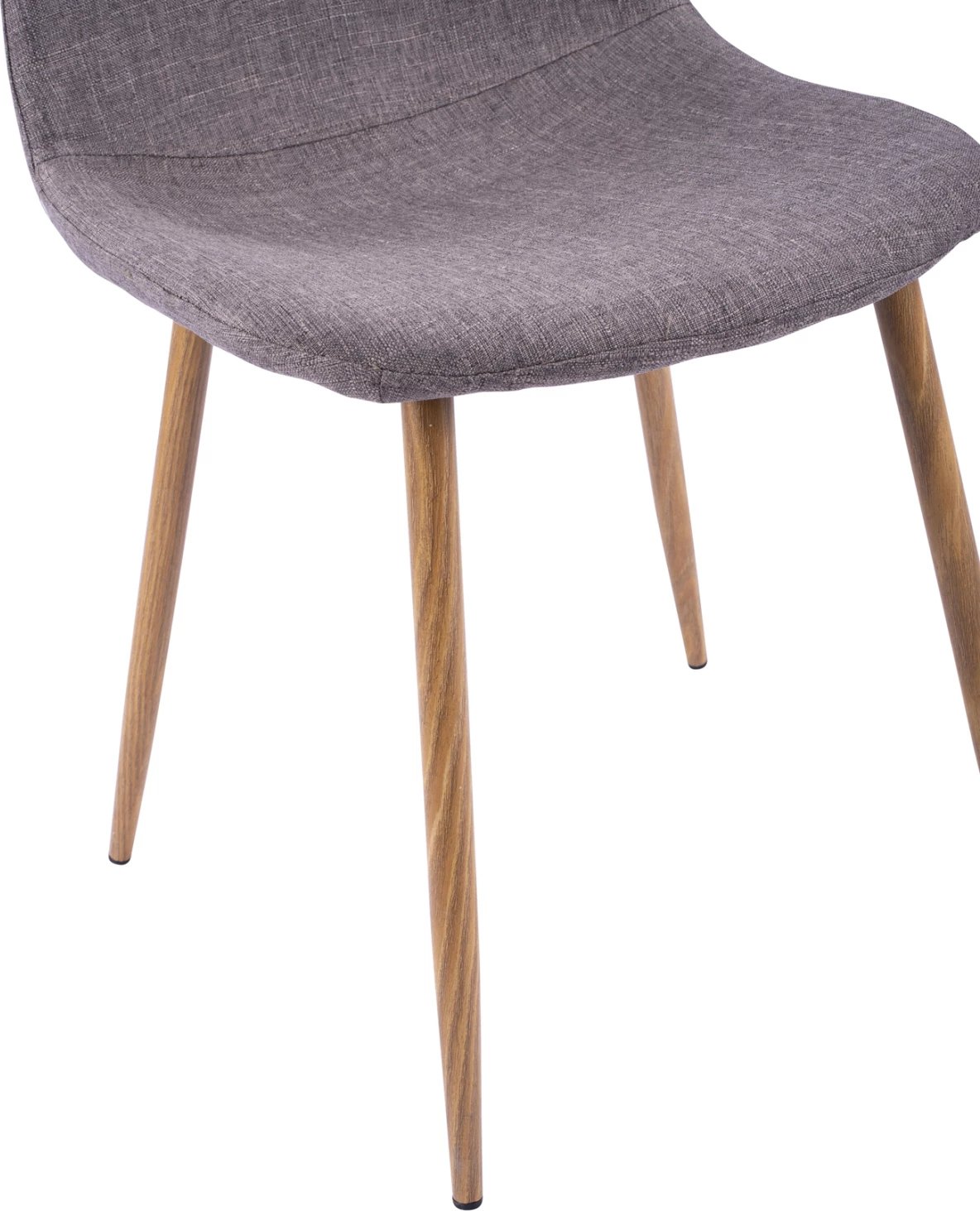 Karrige ngrënieje Leonardo FH00100.03 me këmbë metalike dhe pëlhurë kafe 44x55x85 cm, set prej 4 copë