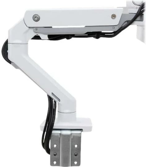 krah tavoline për monitor, Ergotron HX Desk Monitor Arm 45-475-216/45475216, deri 42" 19 kg, i rrotullueshëm me anje dhe rregullim lartësie, i bardhë, set montimi
