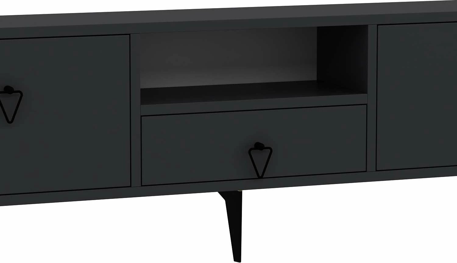 Komodë për TV Skye Decor, 1302-DROP-1, antracit, e zezë