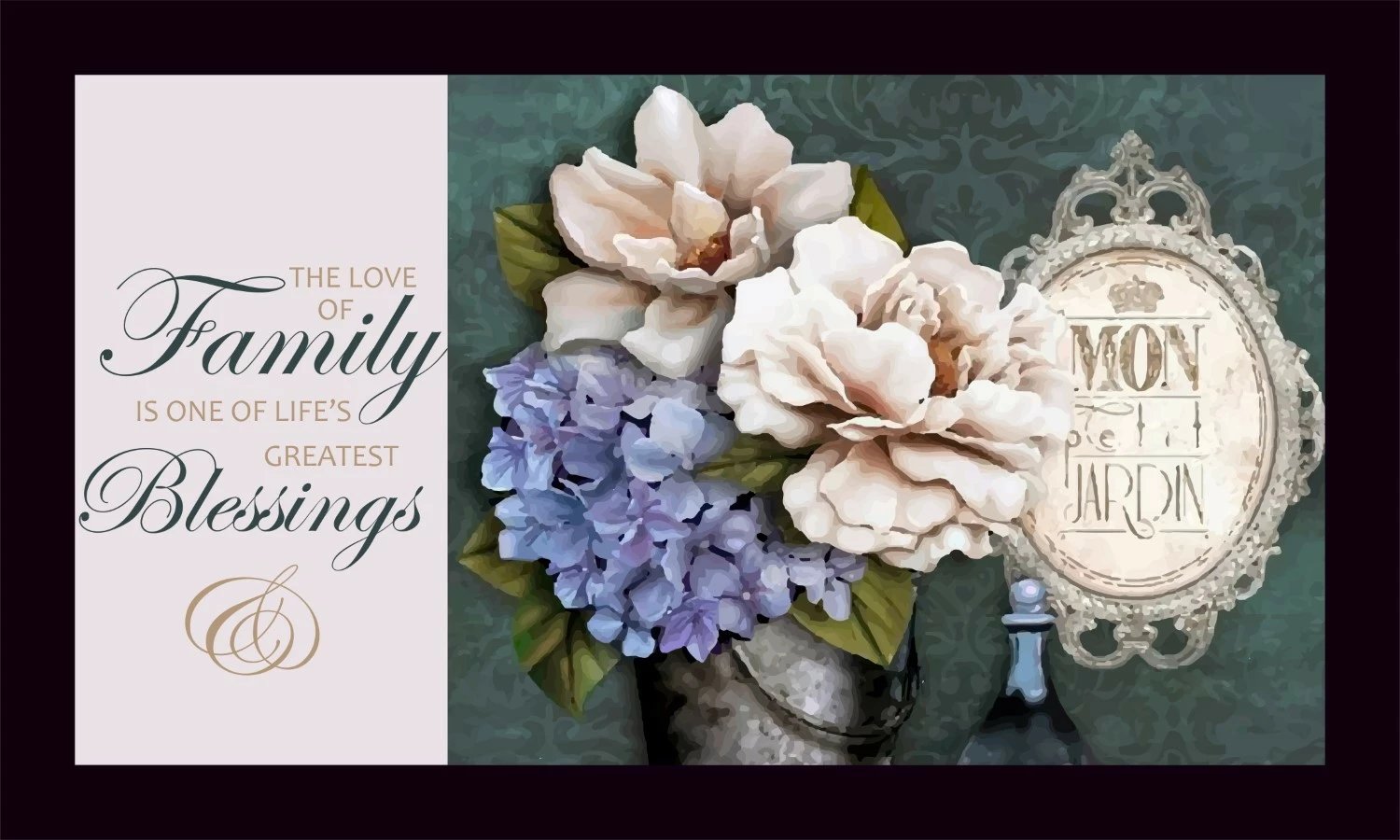 Shilte hyrëse PVC Aberto Design, Family Blessings, shumëngjyrëshe, 45x70cm