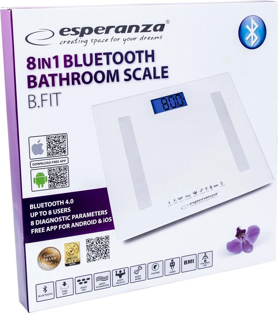 Peshore banjo Esperanza B.FIT 8W1 me Bluetooth, EBS016W, Bardhë