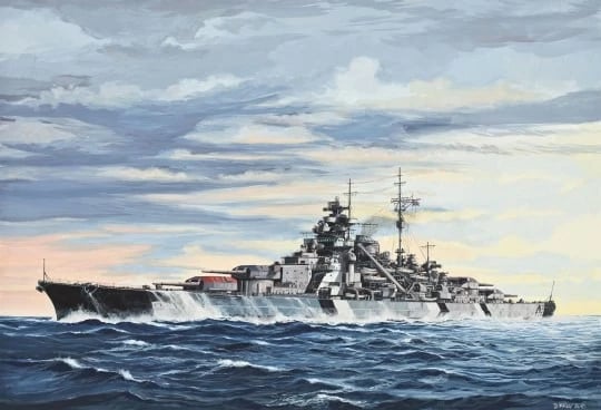 Model plastik i anijes luftarake Revell Bismarck 1:700, 295 pjesë Model plastik i anijes luftarake Revell Bismarck 1:700, 295 pjesë